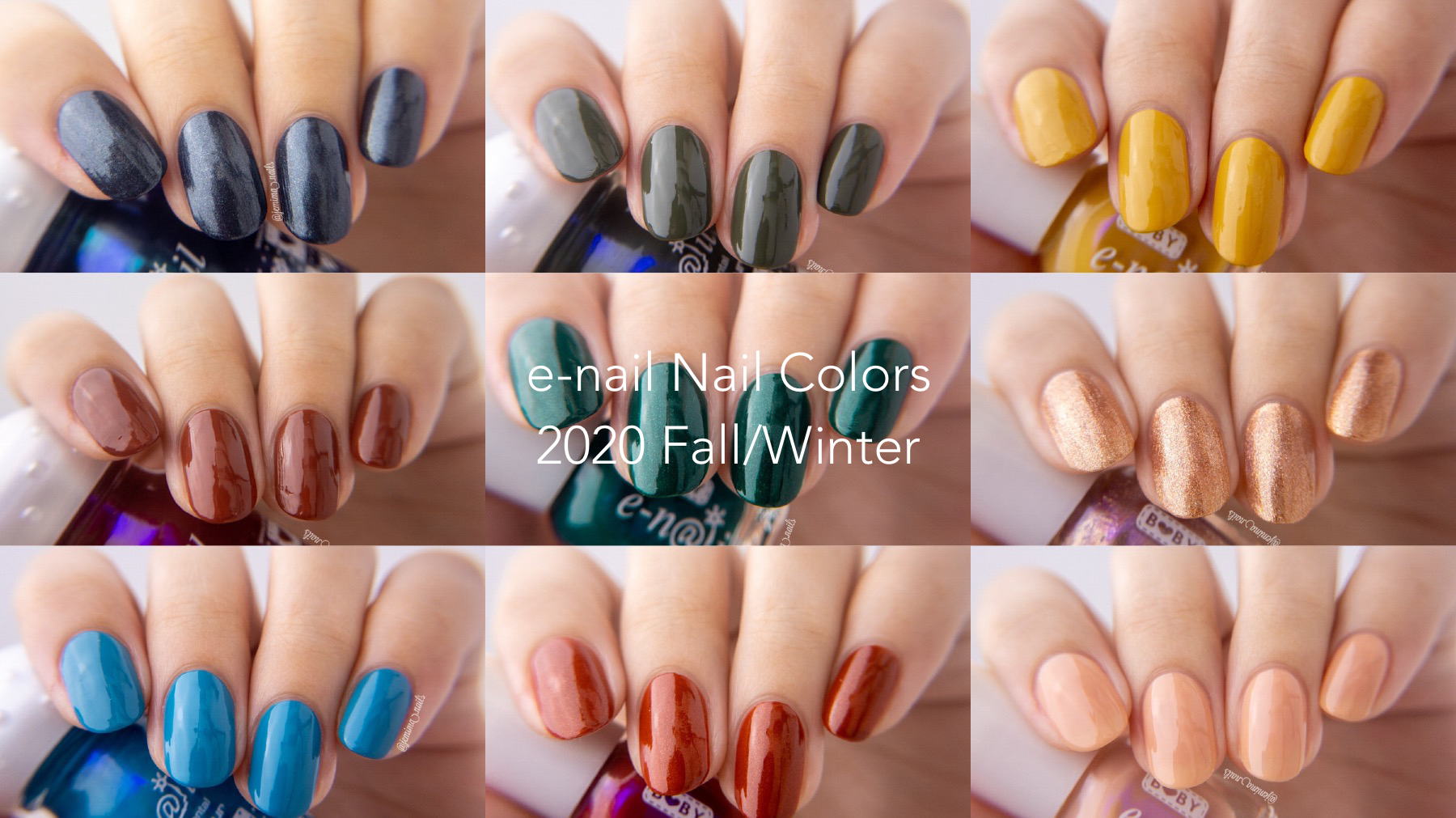 Love More 第二波新色與 Baby e-nail 聖誕組合。e-nail 水指甲 2020 秋冬系列